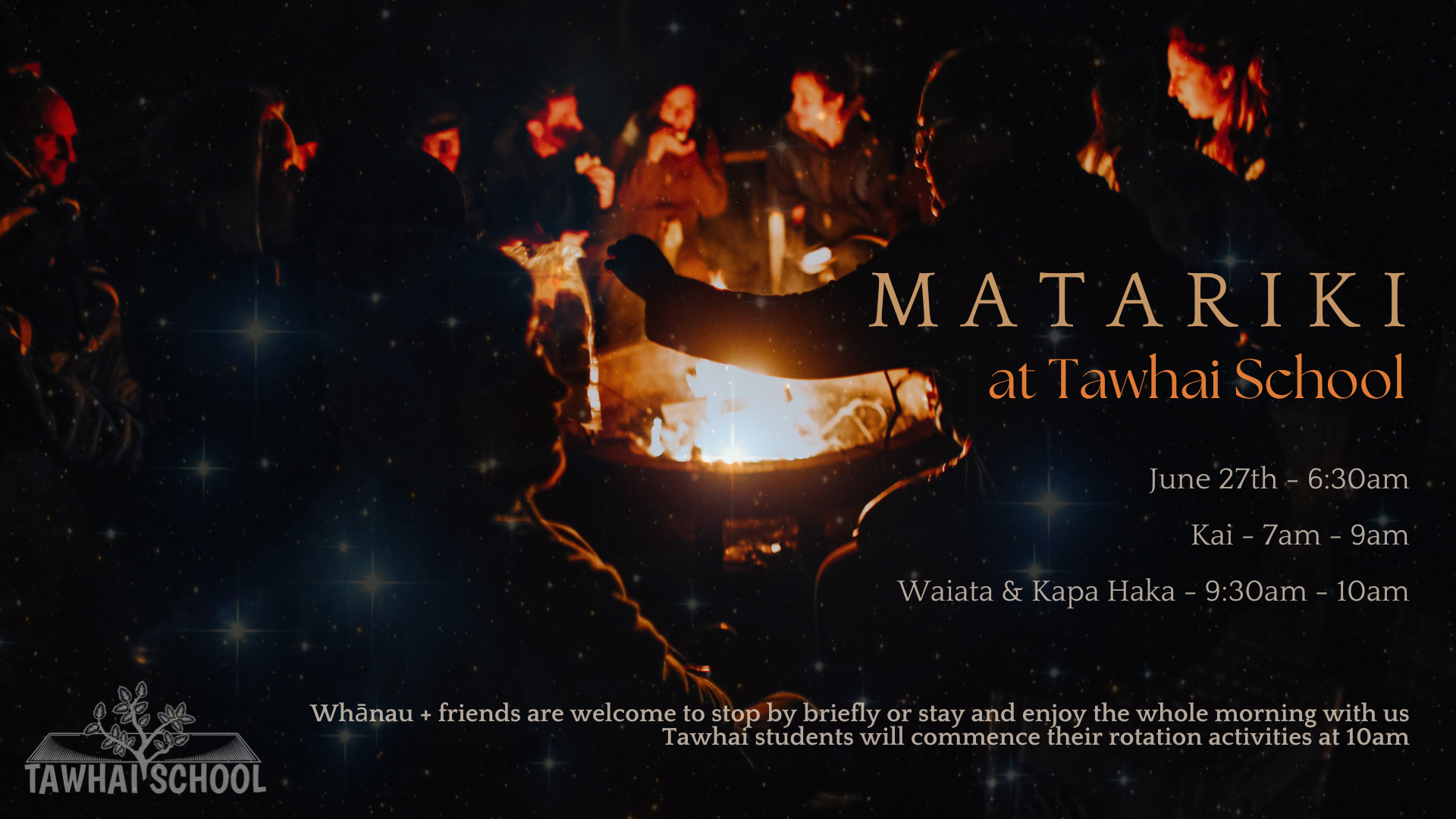 Matariki Celebration Final Details (1 more sleep to go)